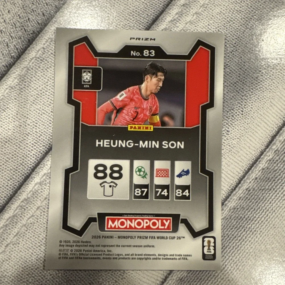 Panini Prizm Monopoly FIFA World Cup Heung-Min Son #83 Green Wave Korea